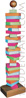 28 Dominos bois color�s sur tige - teintes pastel 