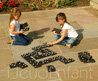 JUMBO black and White giant dominoes for outdoor games 