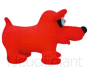 Doudou peluche chien rouge le malin - Doudous peluches de l'artiste Keith Haring