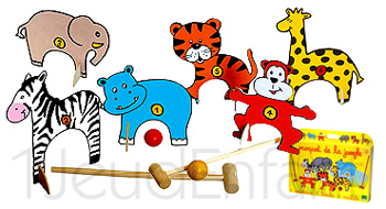 Animals wooden Croquet games of the Jungle