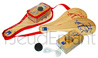 Classic wooden Jokari game including carriage housing with 2 rackets and a wood bloc with the ball and elastic 