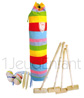 Wooden Croquet game for 4 gamers - with little model golf bag 